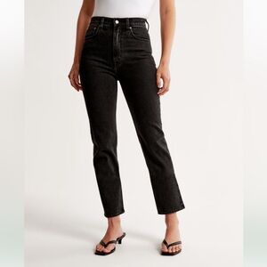 Abercrombie & Fitch Black Straight Leg Jeans